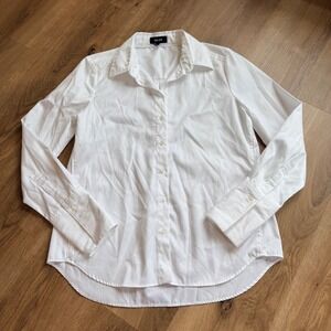 ME+EM White Cotton Button Down Shirt Long Sleeve US 6 UK 10 Quiet Luxury